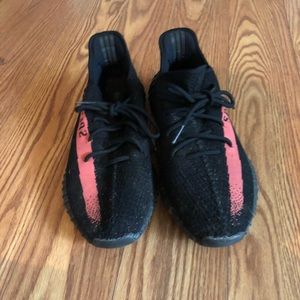 yeezy shoes black and orange